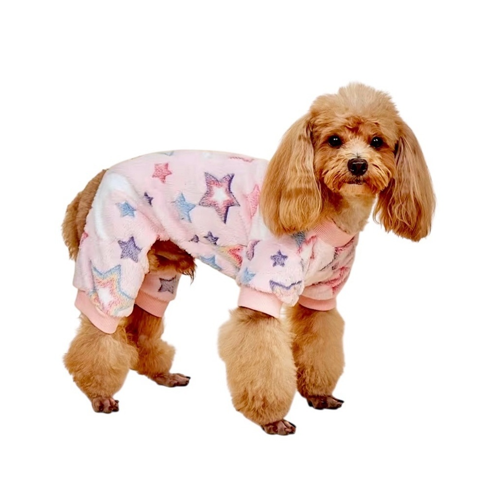 ULTRA SOFT STAR PATTERNED DOG ONSIE IN PINK - BRAND NEW - Picture 3 of 7